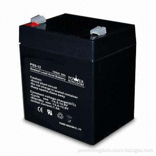 12V 5Ah SLA/VRLA Battery, Widely Used in UPS, EPS, Security System and so on.